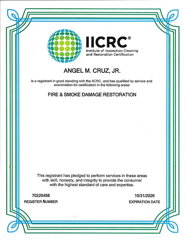 Dan Onsrud IICRC Certification Bulovas Restoration